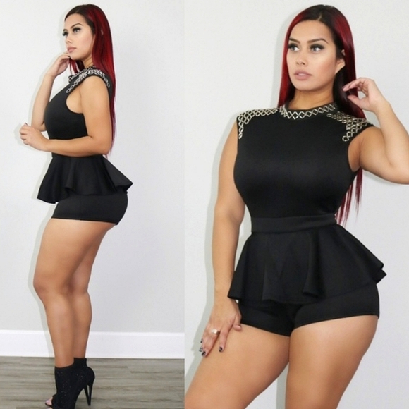 Symphony romper black silver sz S - Picture 3 of 3